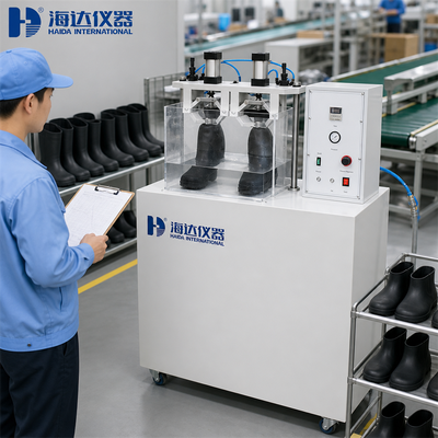 HAIDA Shoe Water Penetration Tester Rubber Overshoe Boots Water Permeability Testing Machine for Footwear Test Equipment